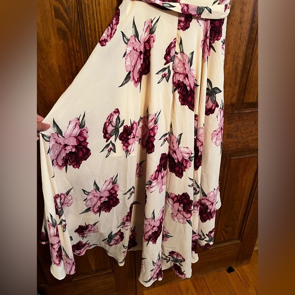 Lulu's French Countryside Blush Floral Print High-Low Dress Size Small - Picture 8 of 11